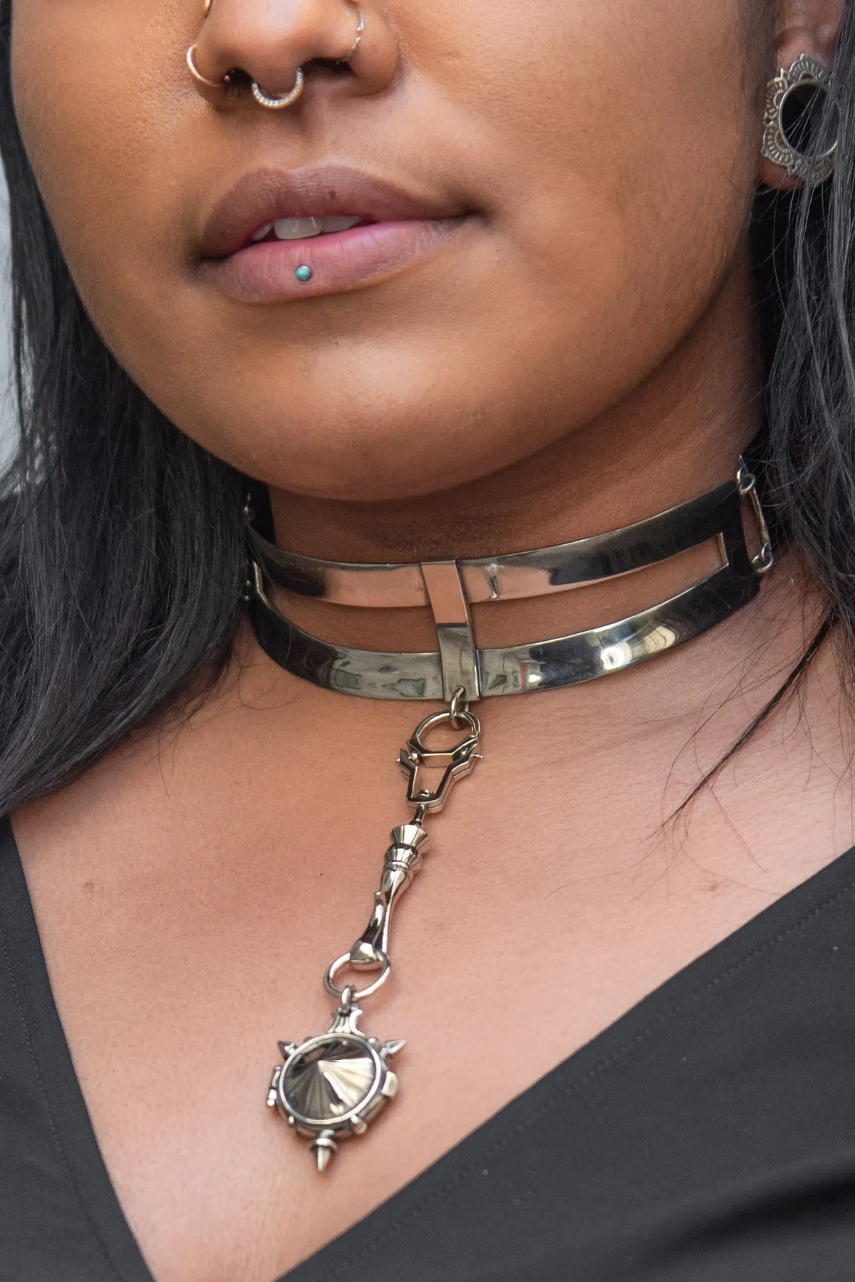 Hilmer x Sparrow Cross Collar with Prism Locket