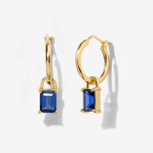 Iris Sapphire Hoops