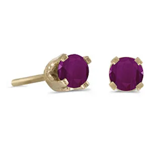 KATARINA Prong Set 3 MM Ruby Earring Studs