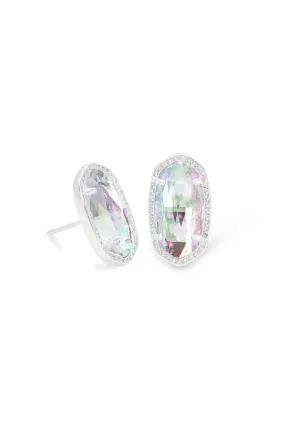 Kendra Scott Ellie Earring Rhodium Dichroic Glass