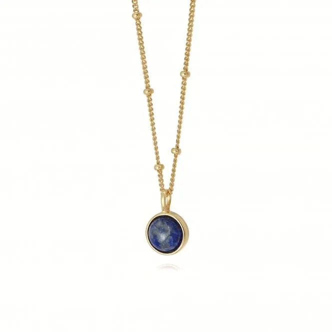 Lapis Healing Stone 18ct Gold Plate Necklace HN1004_GP