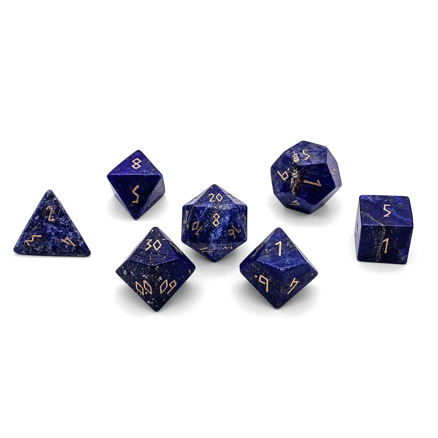 Lapis Lazuli - 7 Piece RPG Set Gemstone Dice