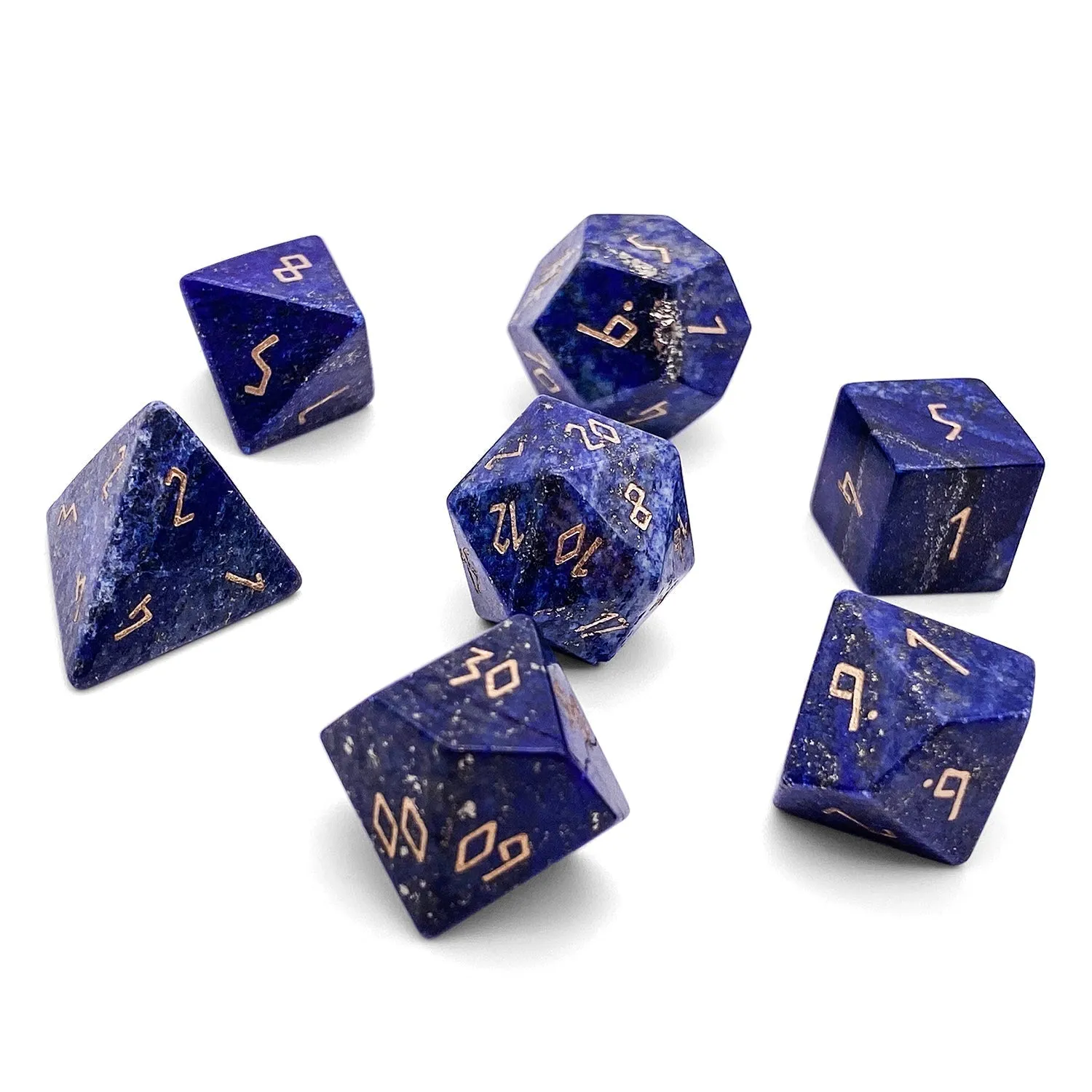 Lapis Lazuli - 7 Piece RPG Set Gemstone Dice