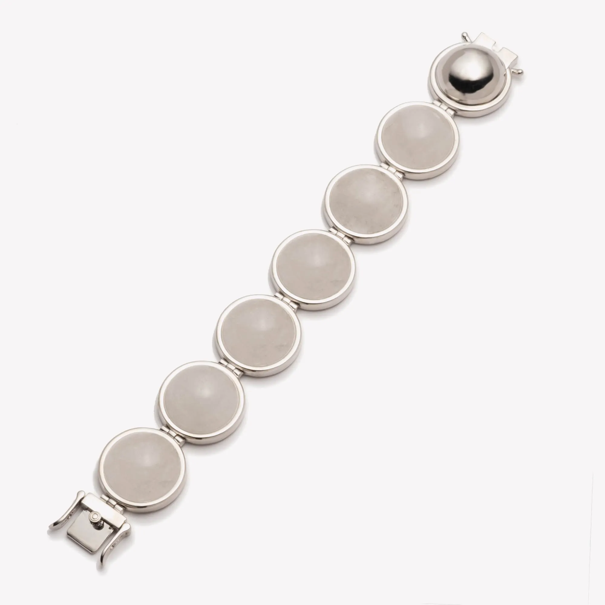 LARGE INLAID DOME BRACELET - QUARTZ