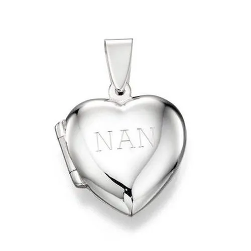 Large Silver Heart Locket