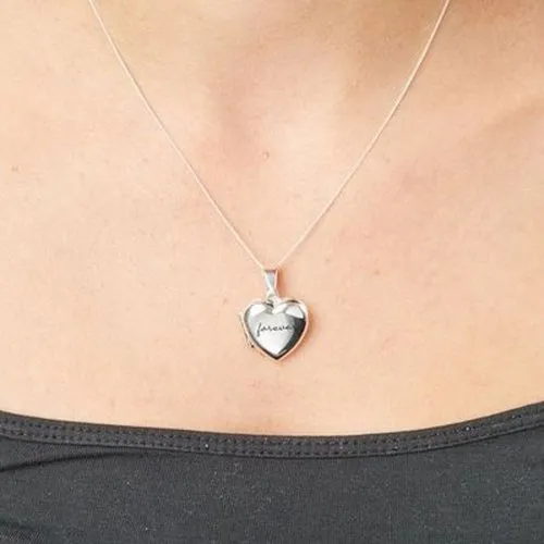 Large Silver Heart Locket