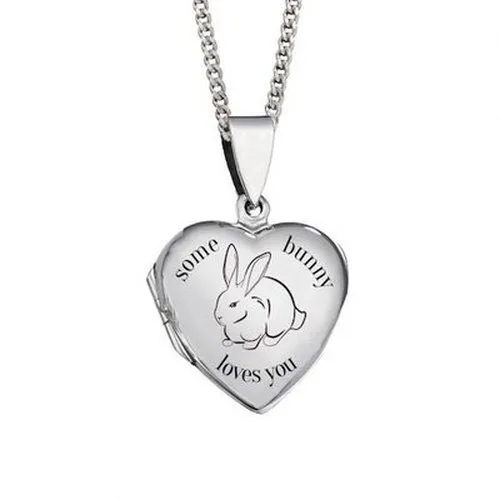 Large Silver Heart Locket