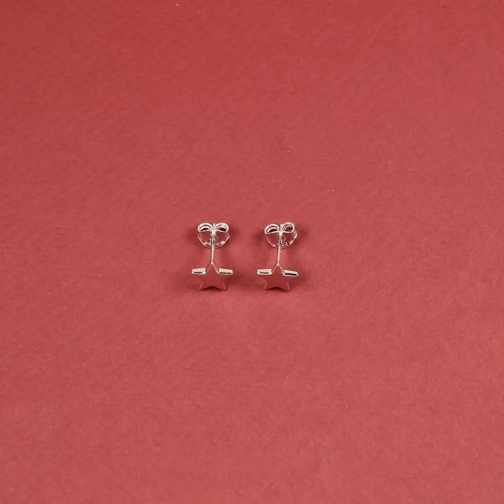 Little Star Stud Earrings - Silver