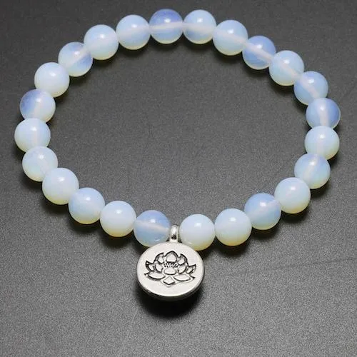 Lotus Flower Moonstone Bracelet