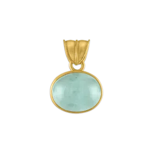 Medium Aquamarine Oval Pendant