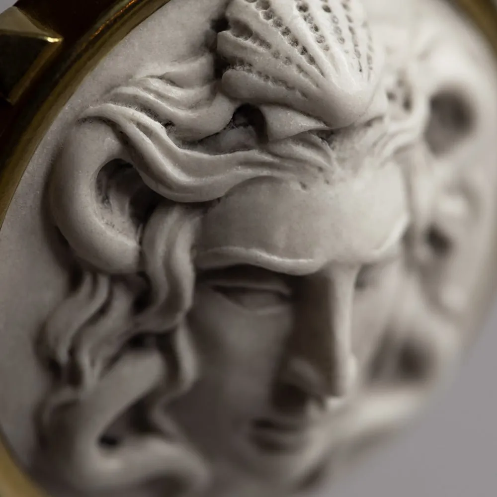 Medusa shield pendant