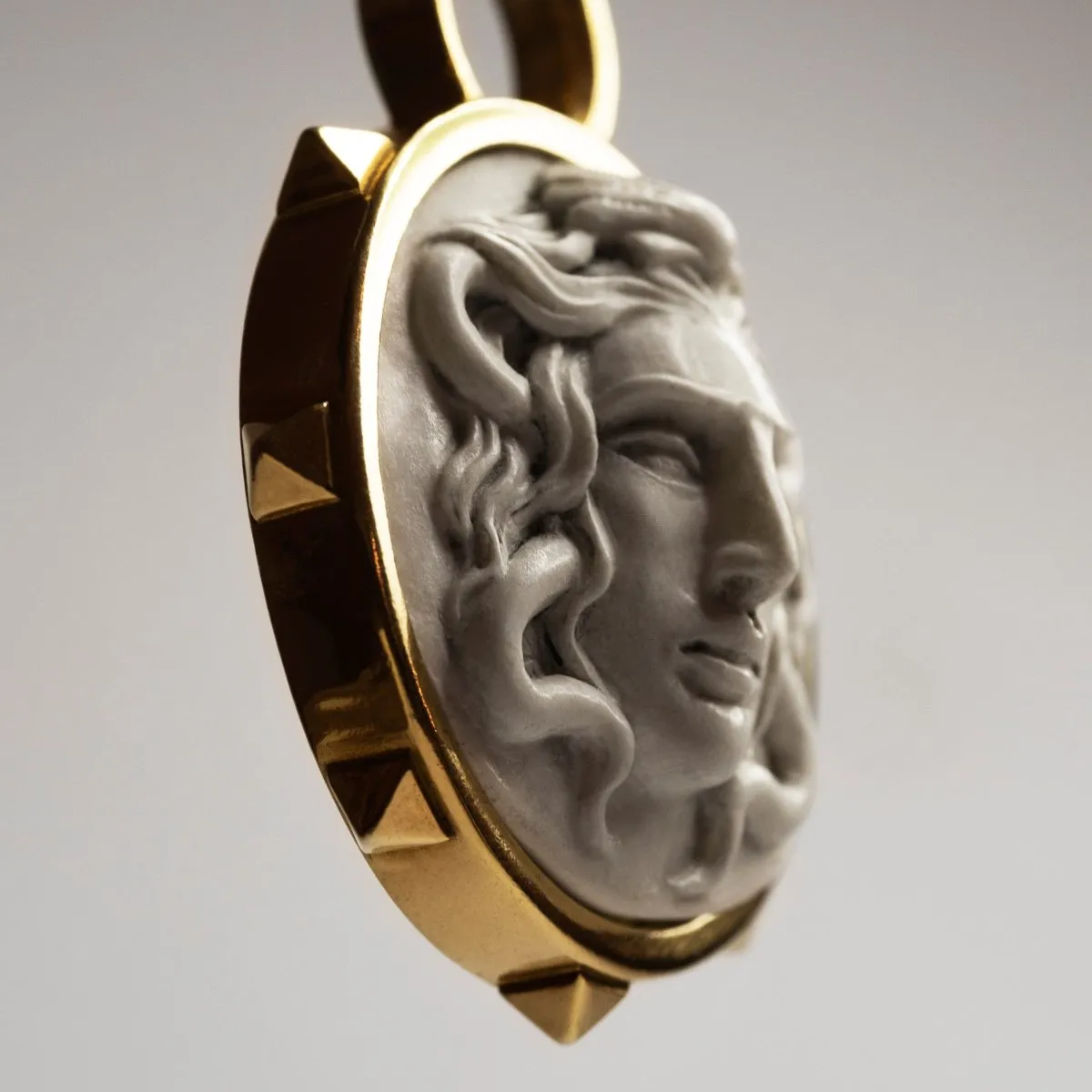 Medusa shield pendant