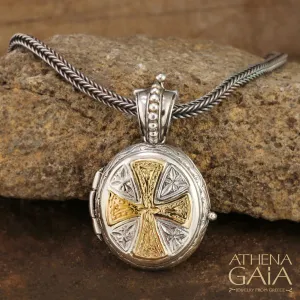 Mini Maltese Cross Locket