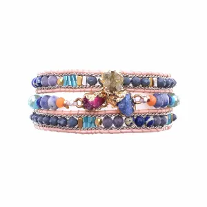 Nakamol Multi Druzy Stones Wrap Bracelet