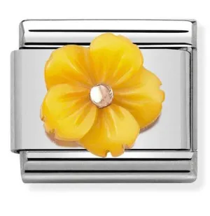 Nature - Yellow Bloom Rosegold Charm