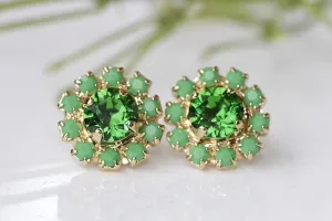 OLIVE GREEN EARRINGS