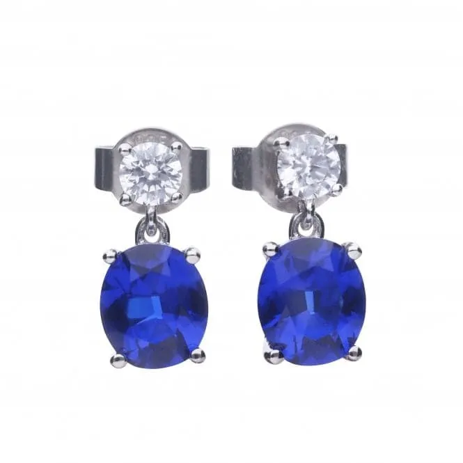 Oval Sapphire Drop Earrings E5978