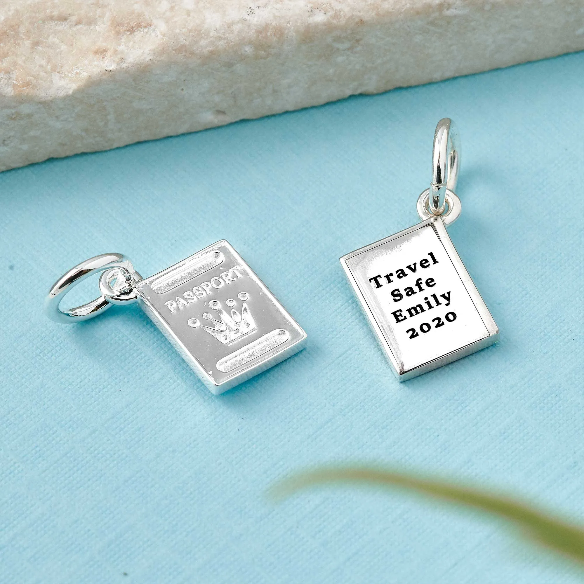 Passport Personalised Silver Charm