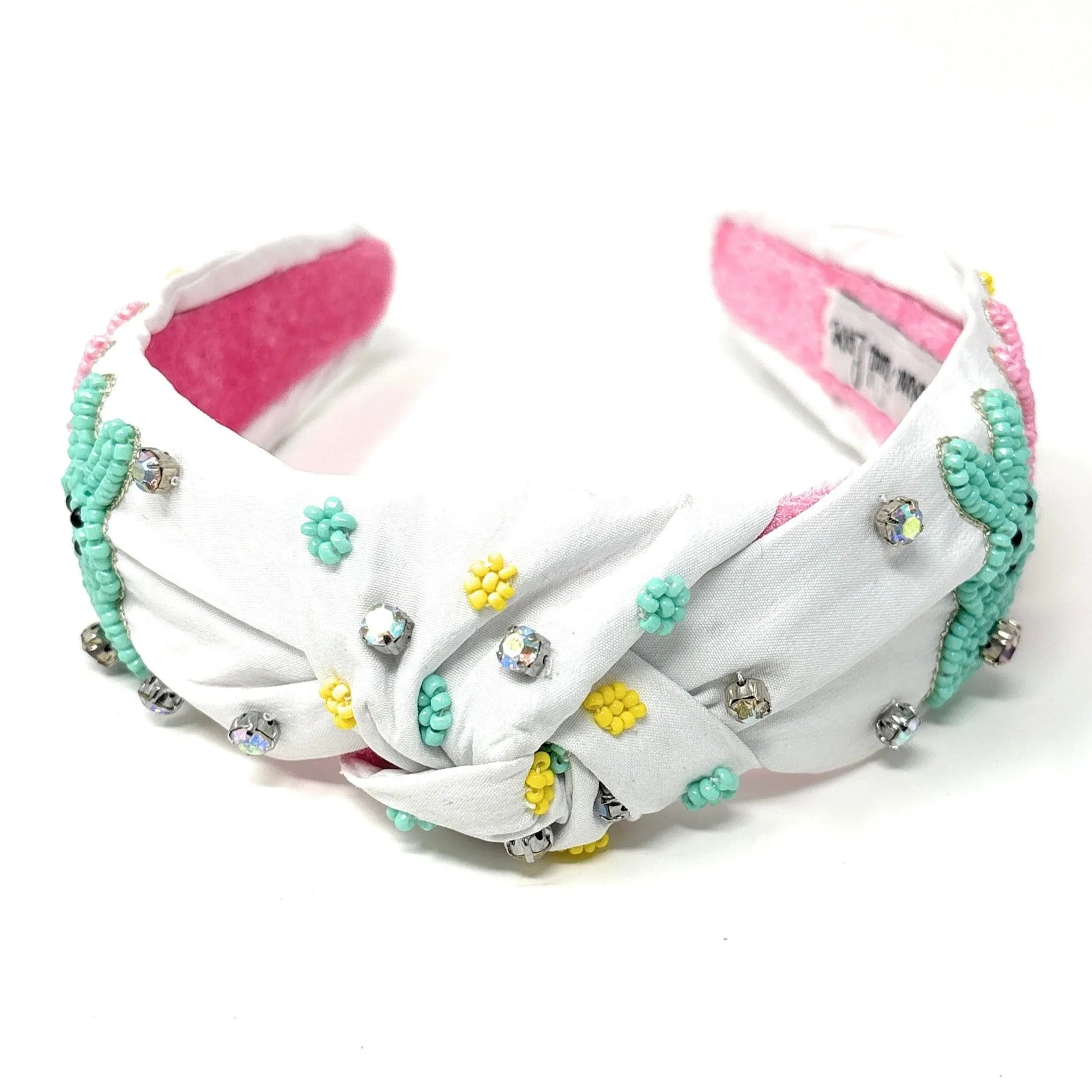 Peeps Bunny Hand Beaded Knot Headband