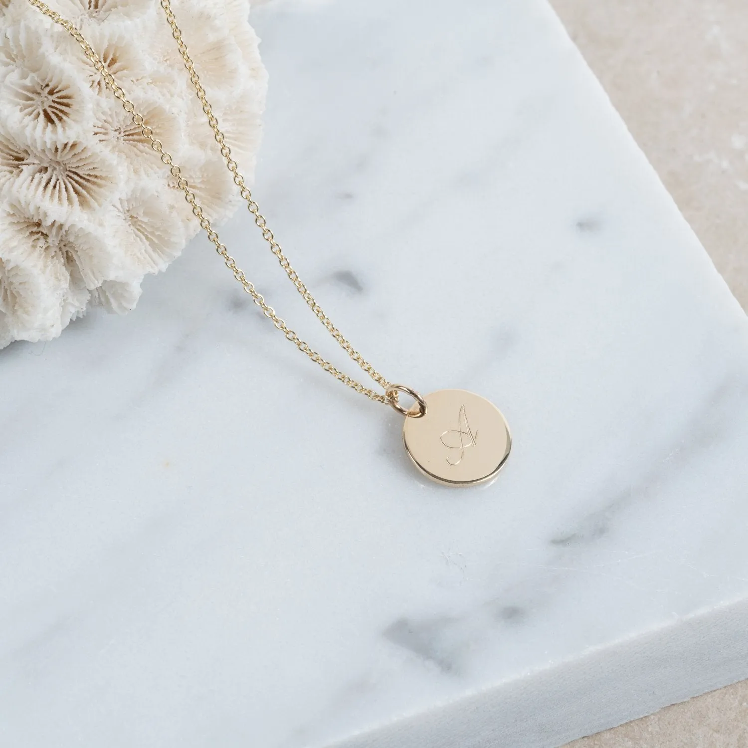 Pembroke 9ct Yellow Gold Small 12mm Disc Pendant