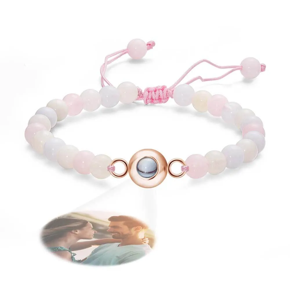 Personalized Adjustable Photo Projection Beaded Bracelet