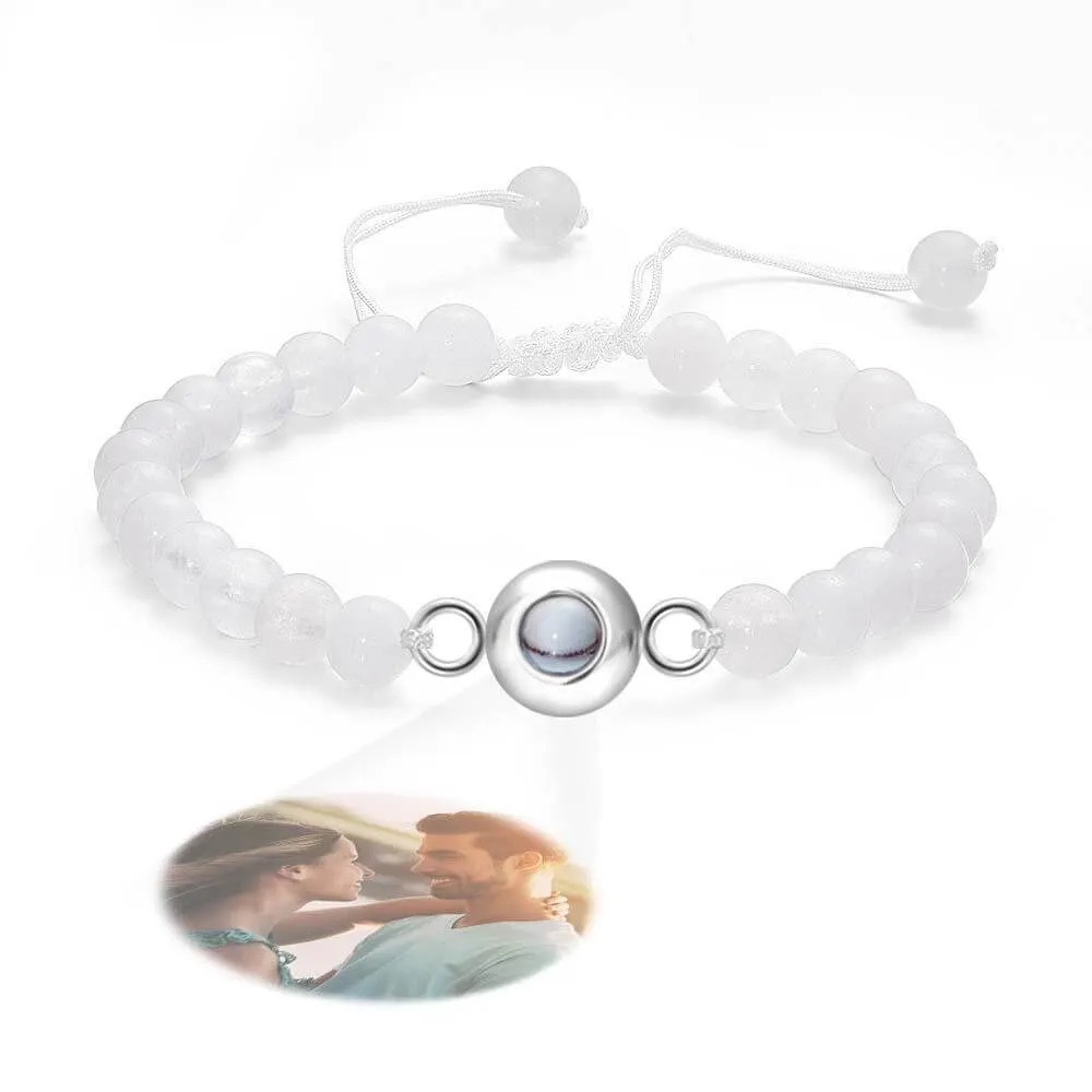 Personalized Adjustable Photo Projection Beaded Bracelet