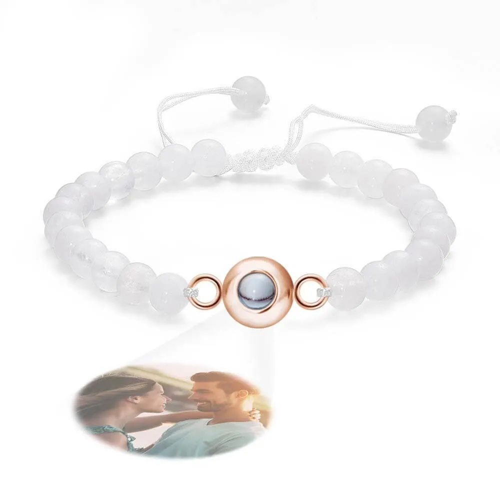 Personalized Adjustable Photo Projection Beaded Bracelet