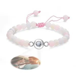 Personalized Adjustable Photo Projection Beaded Bracelet