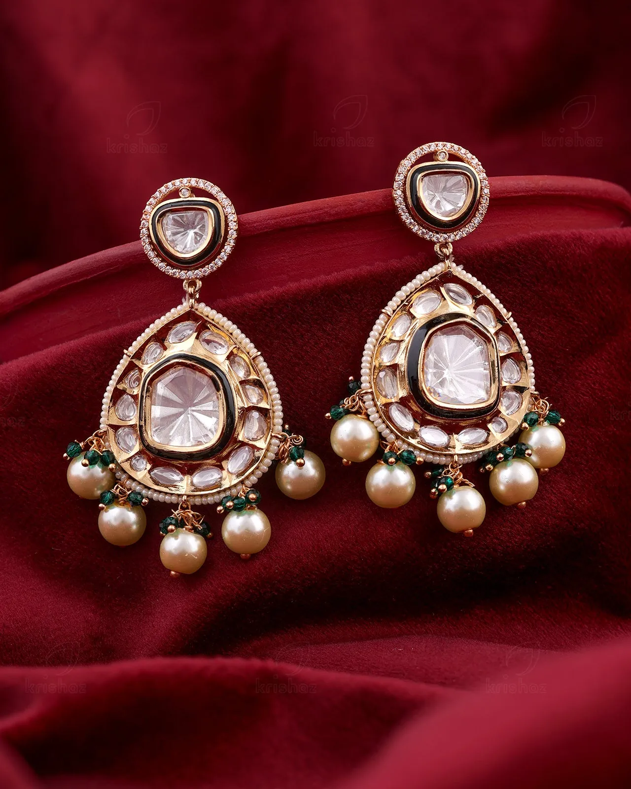 Pooja 22k Gold Plated Danglers