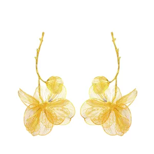 Pre Order:  Exaggerated Metal Flower Earrings