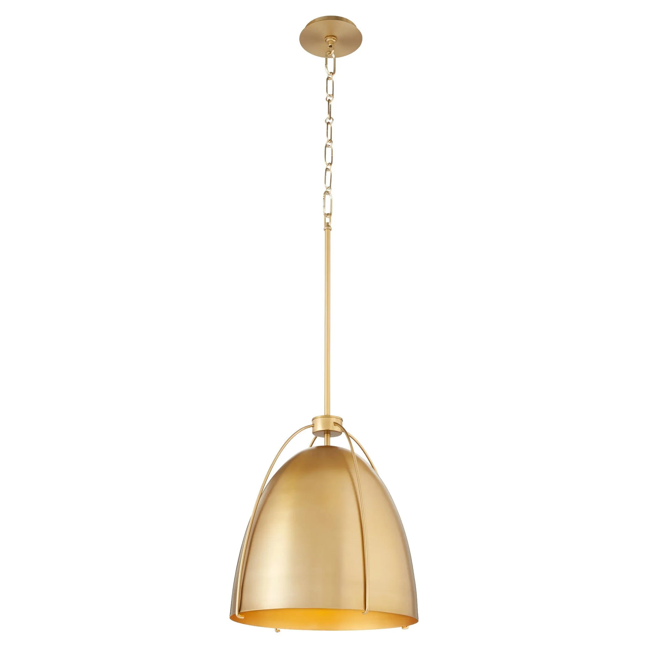 Quorum Jamie 860-1-80 Pendant - Aged Brass 15" Transitional