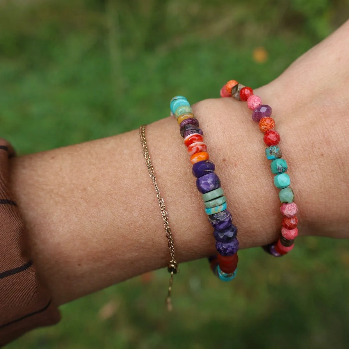 Round Fossil Coral Bracelet