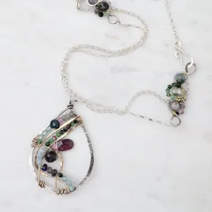 Ruby Zoisite Garden Long Necklace