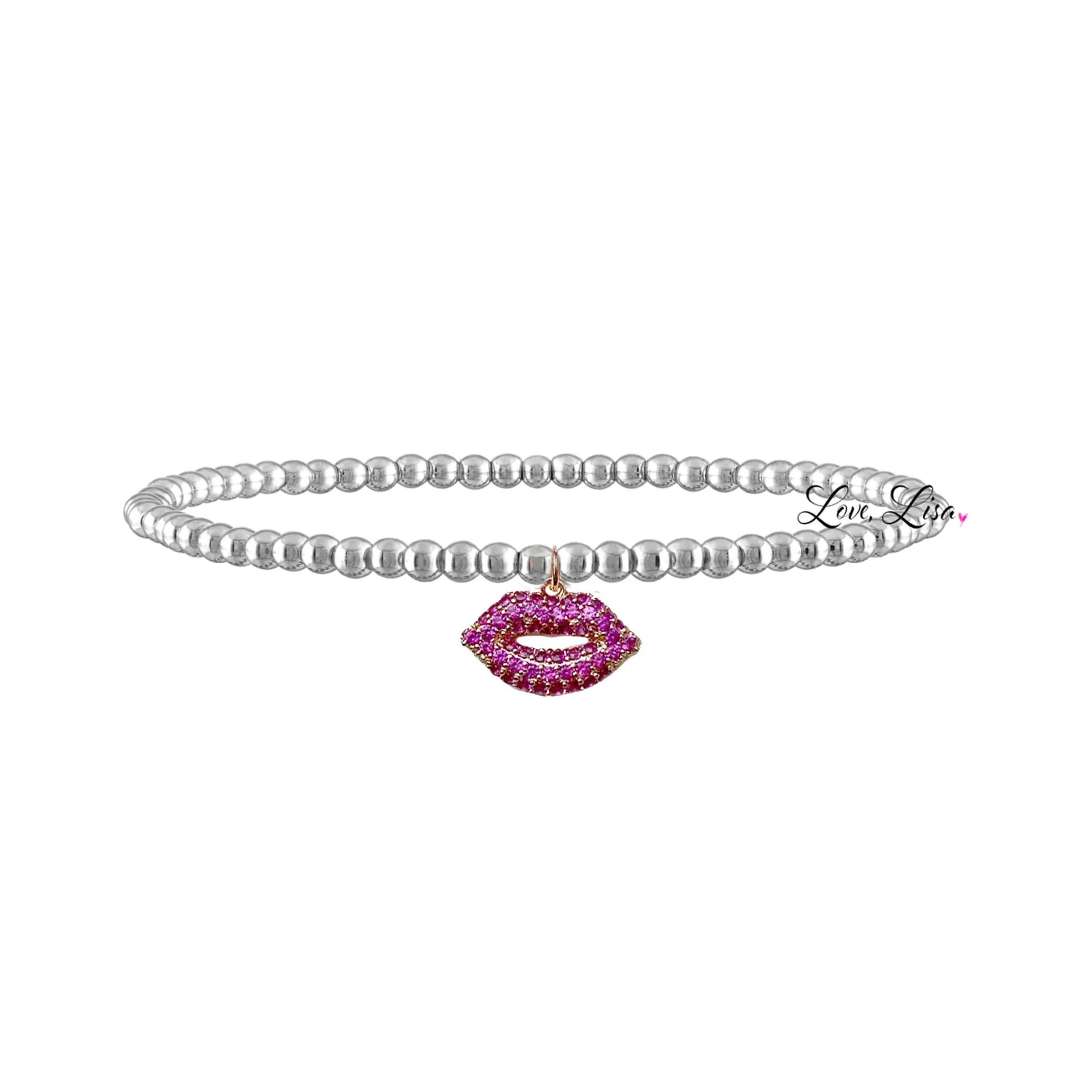 Sami Tiny Little Mini Lips Stretch Bracelet