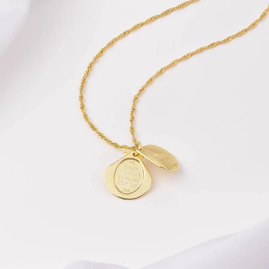 Seashell Gold Locket Necklace