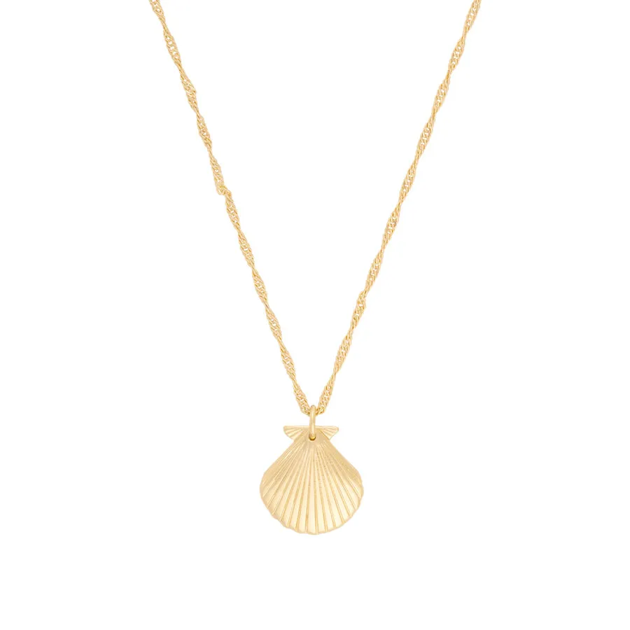 Seashell Gold Locket Necklace