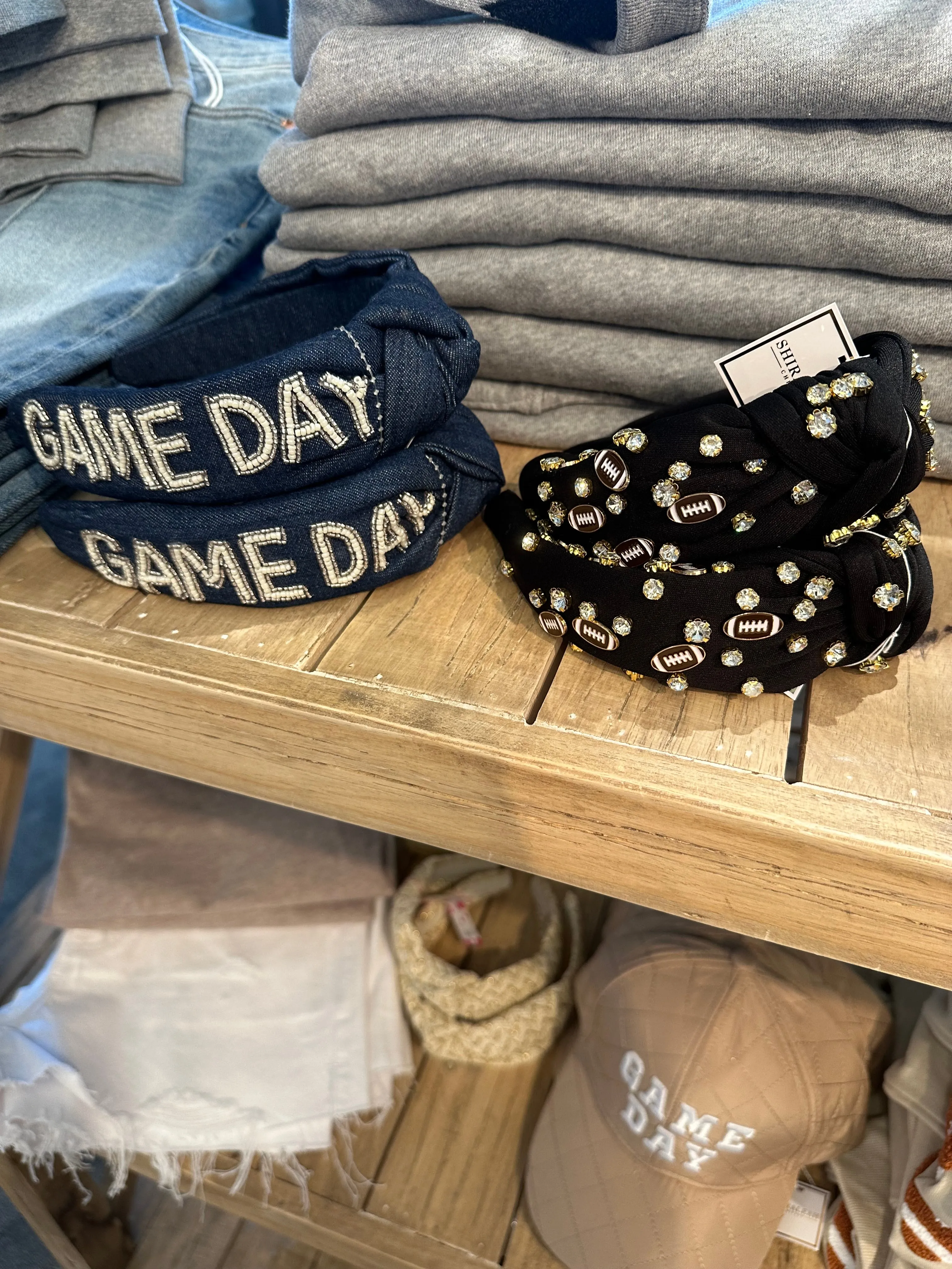 SHI Denim Game Day Knot Headband