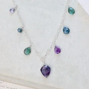 Silver Mix Drops Necklace