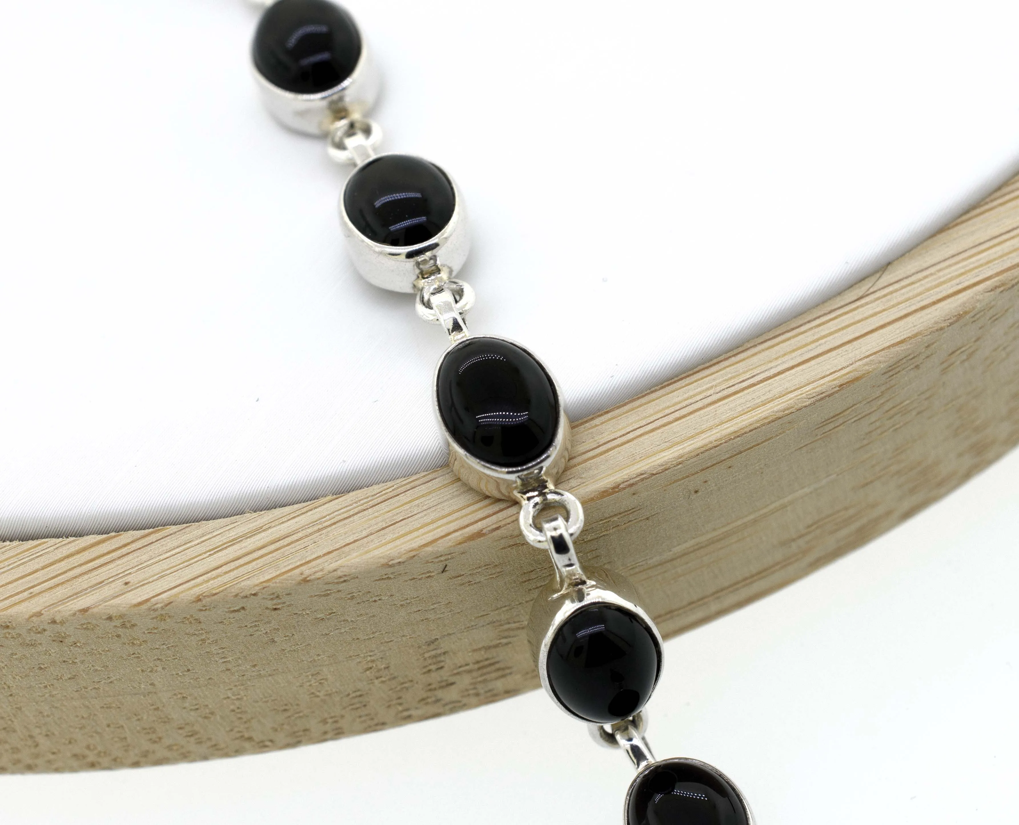 Simple Oval Gemstone Bracelet