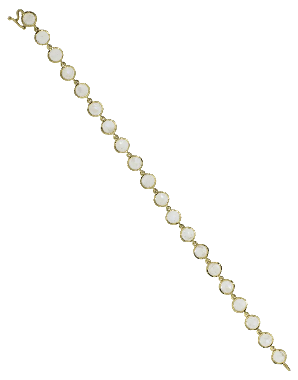 Small Classic Rainbow Moonstone Link Bracelet