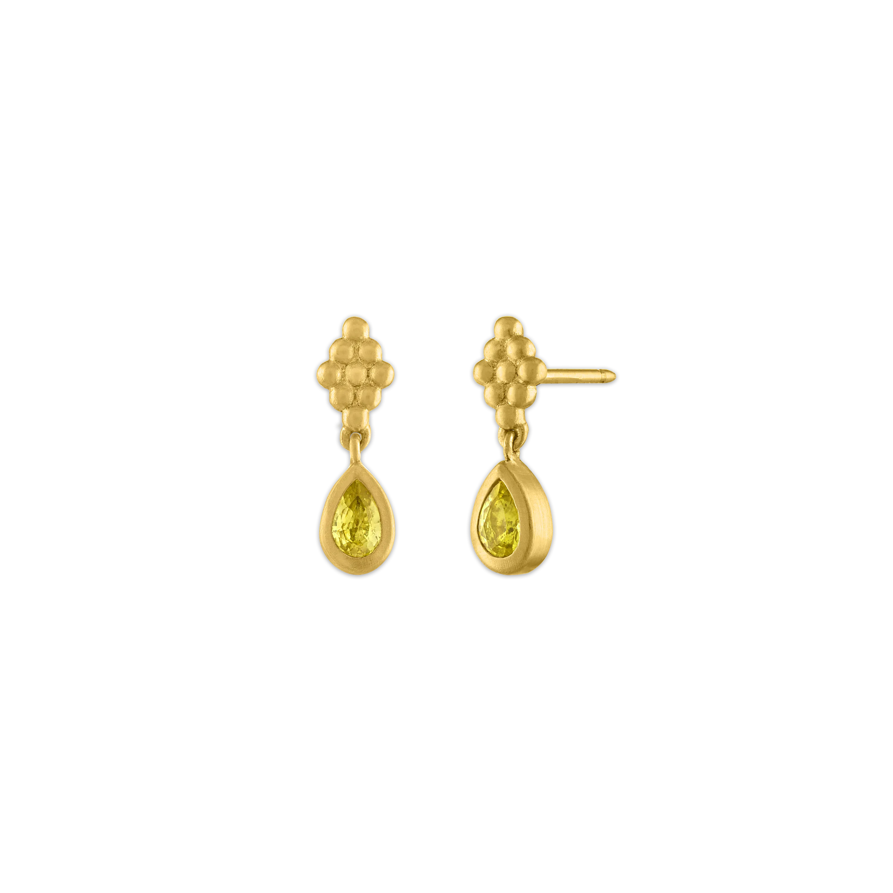 Small Yellow Sapphire Nona Earrings