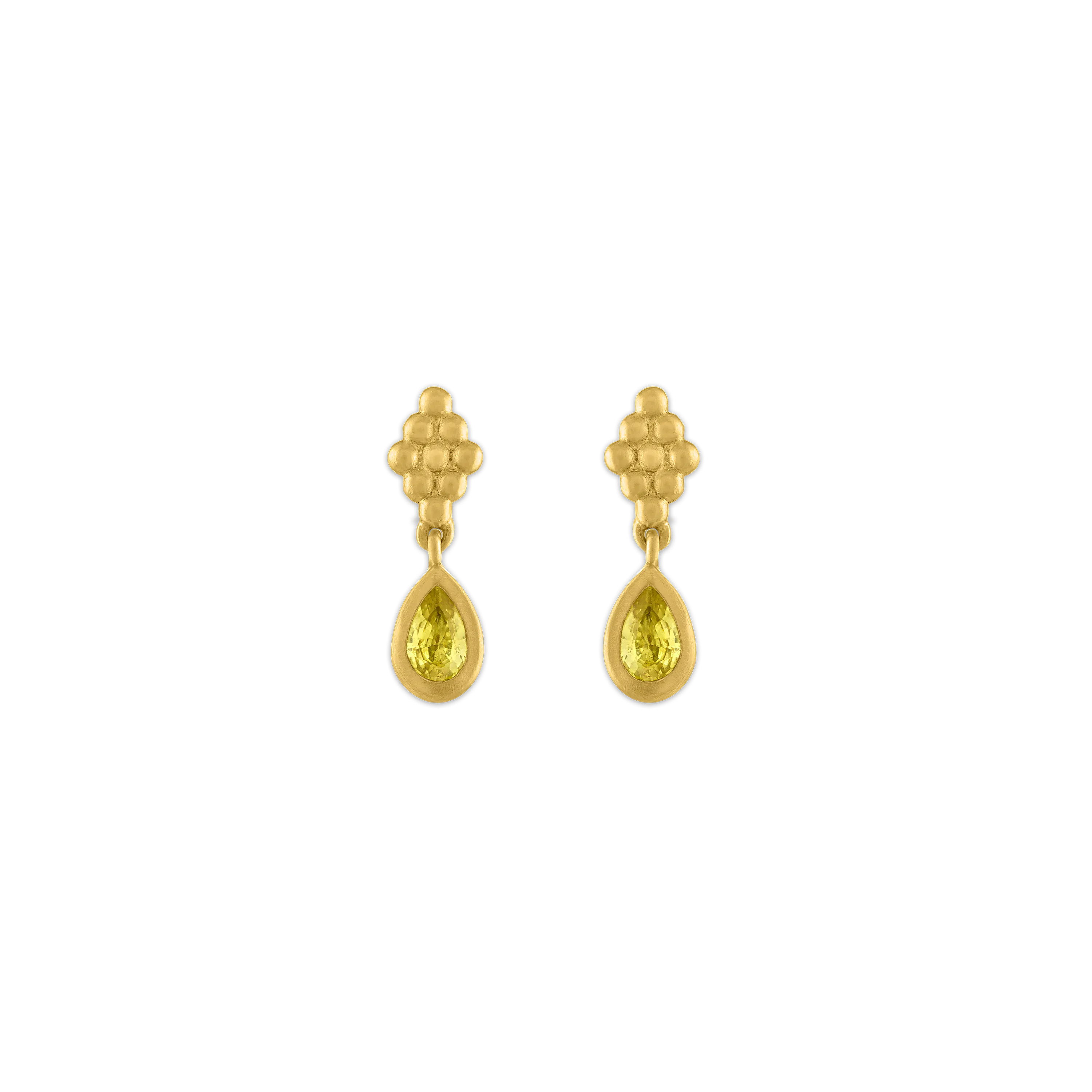 Small Yellow Sapphire Nona Earrings