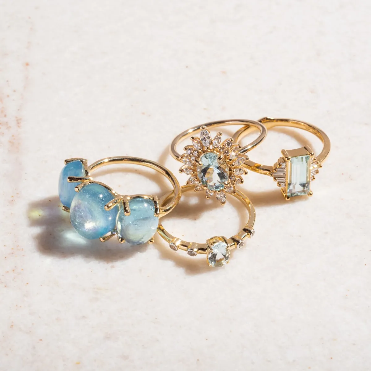 Solid Gold 2024 March Capsule Classic Aquamarine Ring