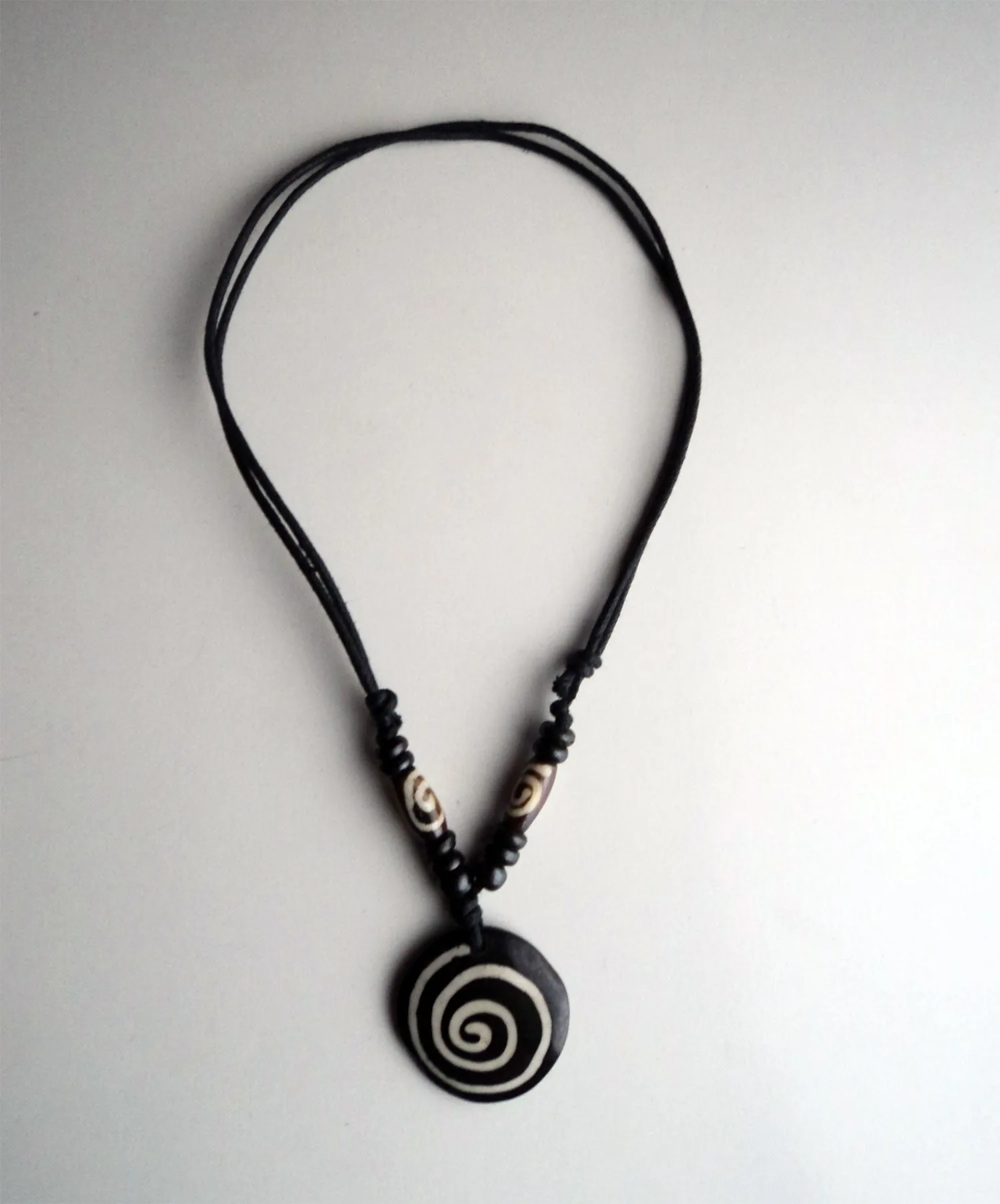 Spiral Design Bone Necklace