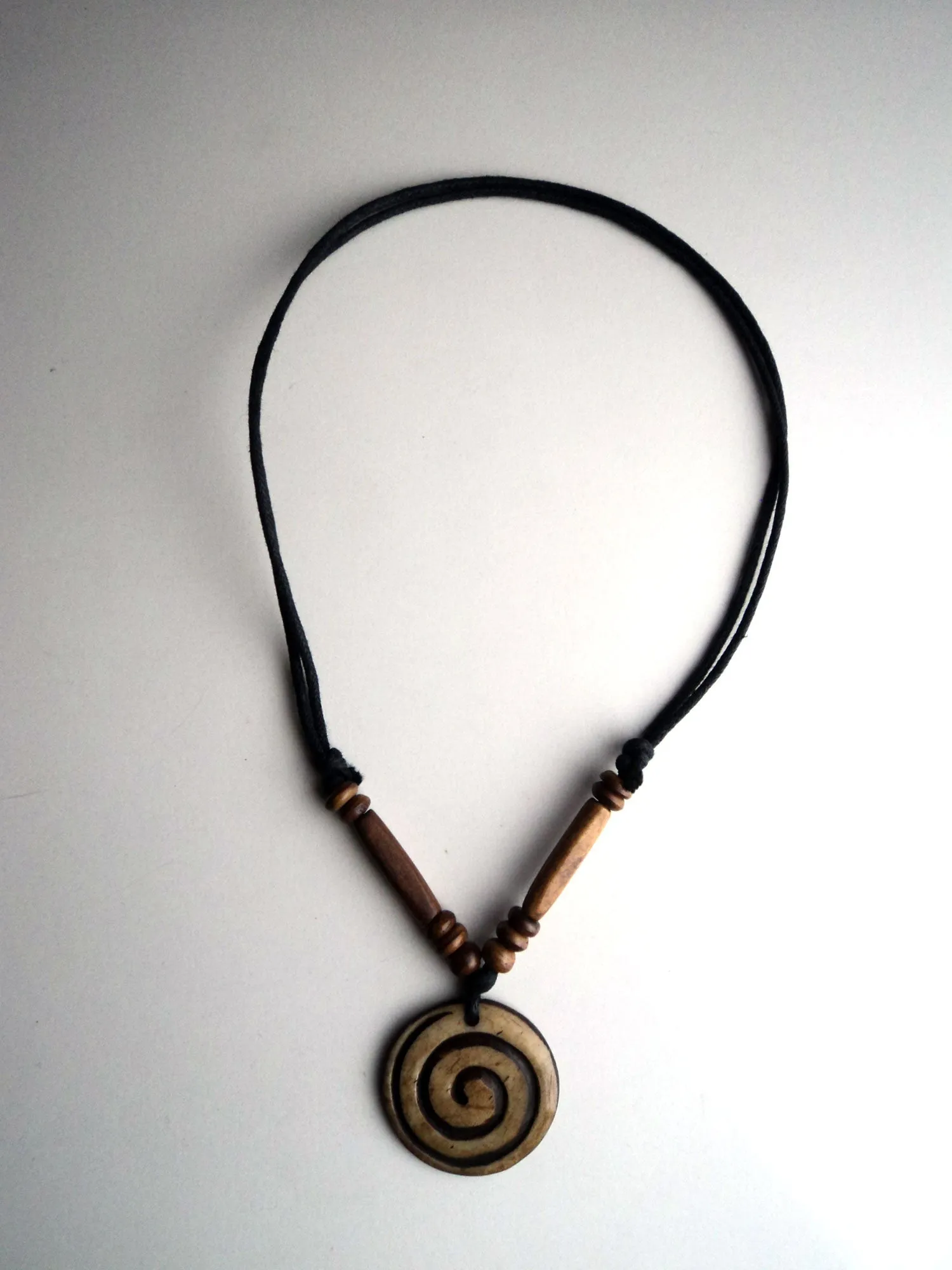 Spiral Design Bone Necklace