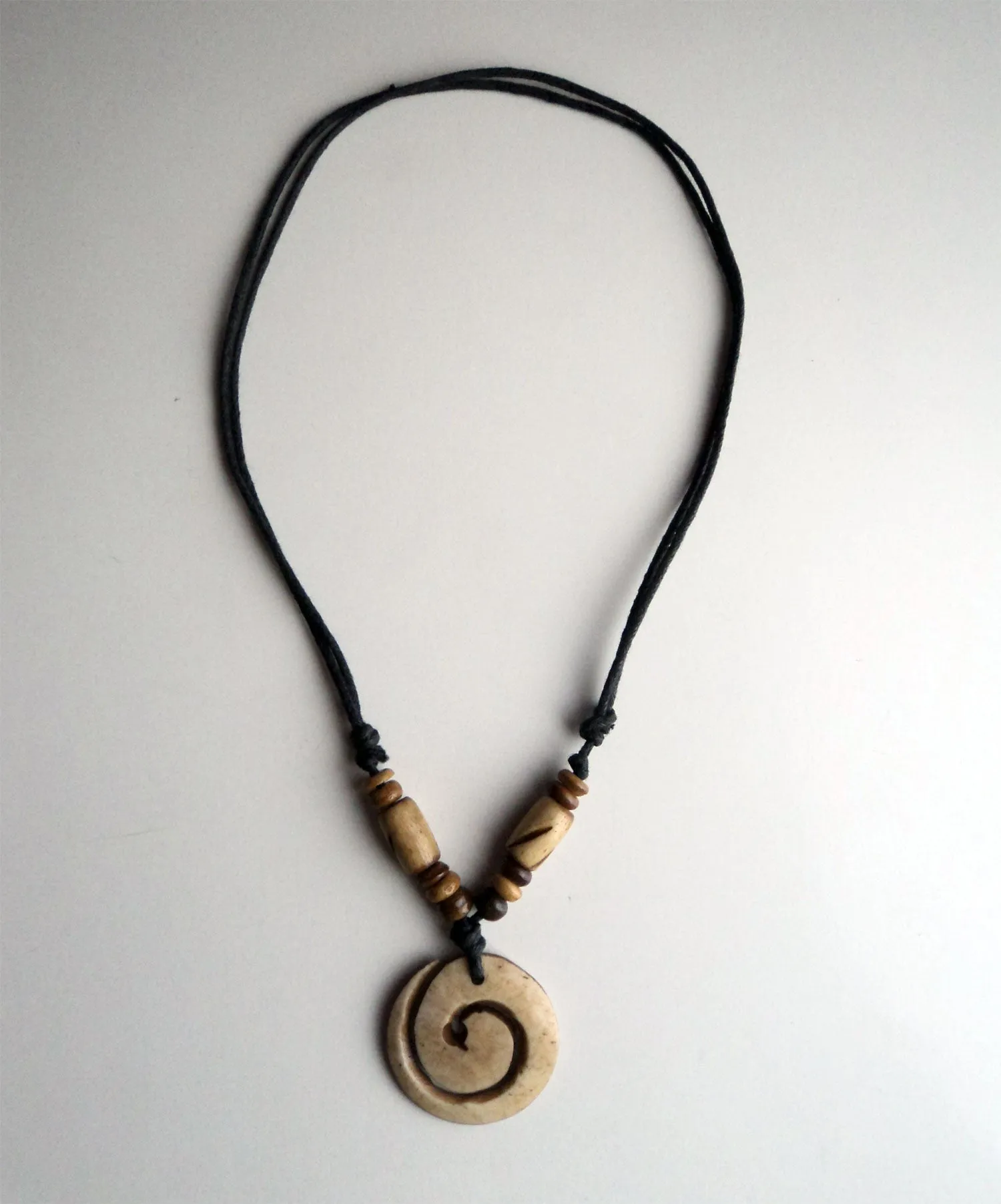 Spiral Design Bone Necklace