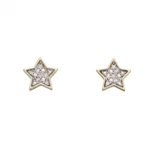 Star Diamond Yellow Gold Stud Earrings GE2310