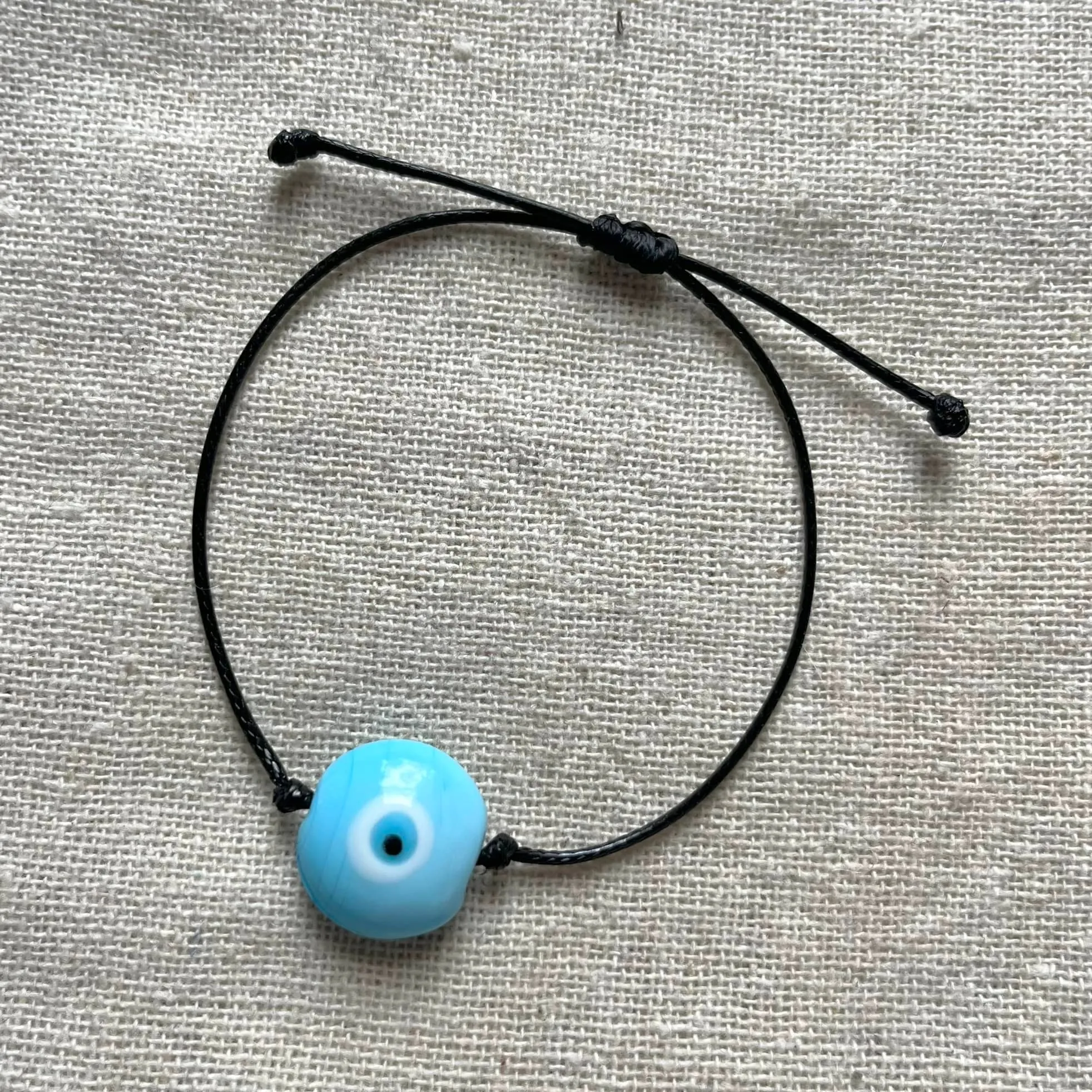 Stay Protected Evil Eye Cord Bracelet - Black