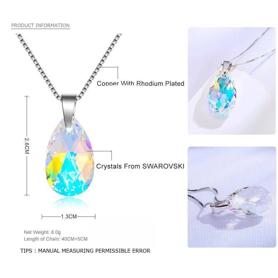 SWAROVSKI WaterDrop Shaped Pendant Necklace