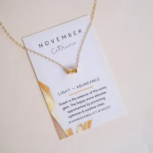 Tiny November Birthstone Necklace